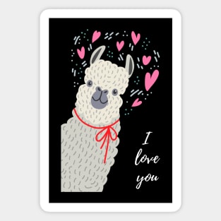 llama i love you Magnet